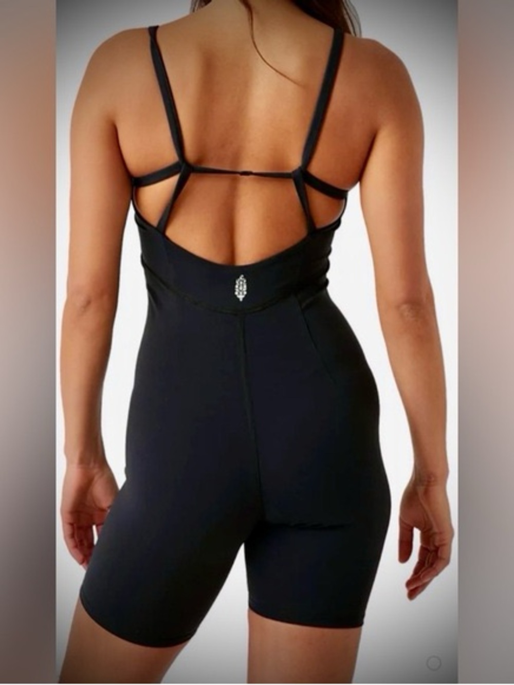 Free People Movement NWT All Star Runsie Black Athletic Romper